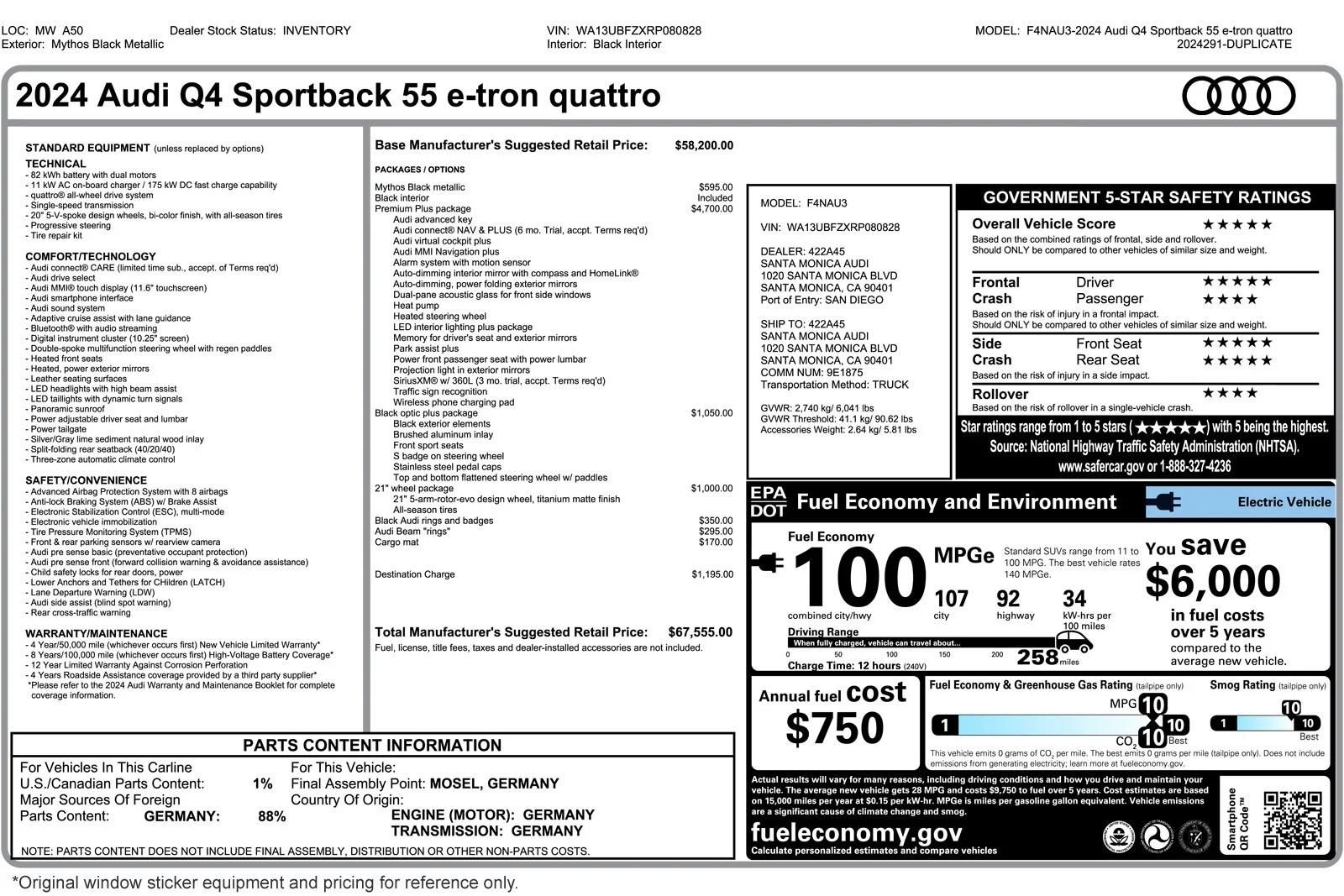 audi q4 sportback e-tron 2024 WA13UBFZXRP080828 image audi q4 sportback e-tron 2024 WA13UBFZXRP080828 image